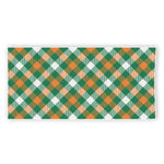 St. Patrick's Day Plaid Pattern Print Beach Towel