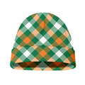 St. Patrick's Day Plaid Pattern Print Beanie