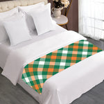 St. Patrick's Day Plaid Pattern Print Bed Runner