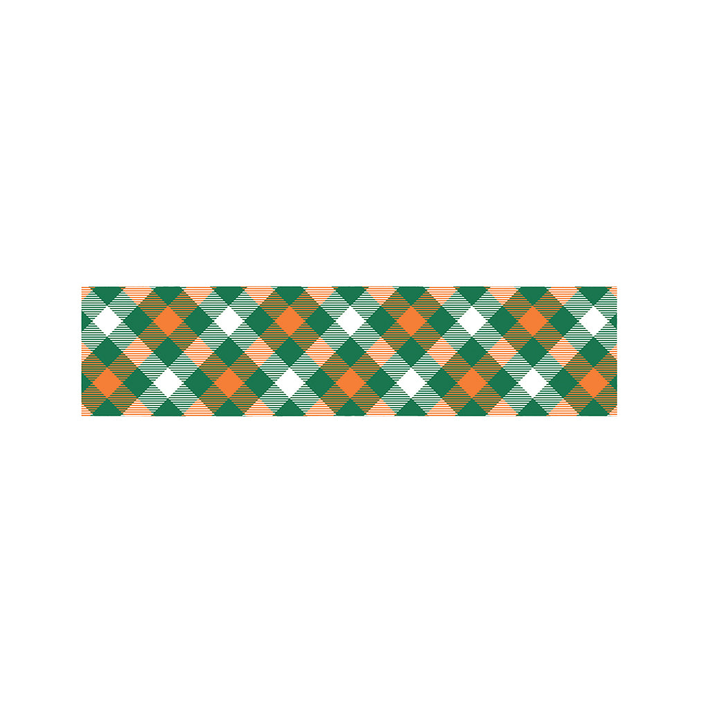 St. Patrick's Day Plaid Pattern Print Bed Runner