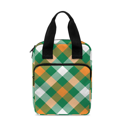 St. Patrick's Day Plaid Pattern Print Bible Tote Bag