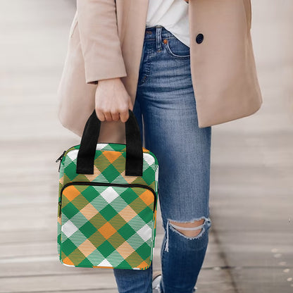 St. Patrick's Day Plaid Pattern Print Bible Tote Bag