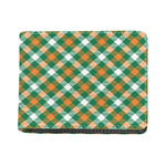 St. Patrick's Day Plaid Pattern Print Bifold Wallet
