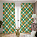 St. Patrick's Day Plaid Pattern Print Dimout Pencil Pleat Curtains