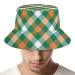 St. Patrick's Day Plaid Pattern Print Bucket Hat