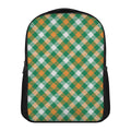 St. Patrick's Day Plaid Pattern Print Casual Backpack