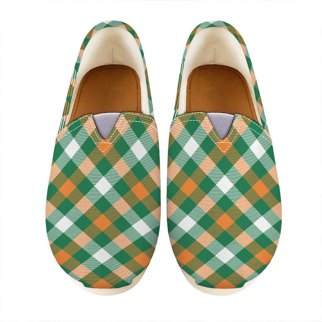 St. Patrick's Day Plaid Pattern Print Casual Shoes