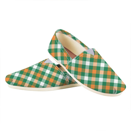 St. Patrick's Day Plaid Pattern Print Casual Shoes
