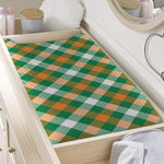 St. Patrick's Day Plaid Pattern Print Changing Pad Cover