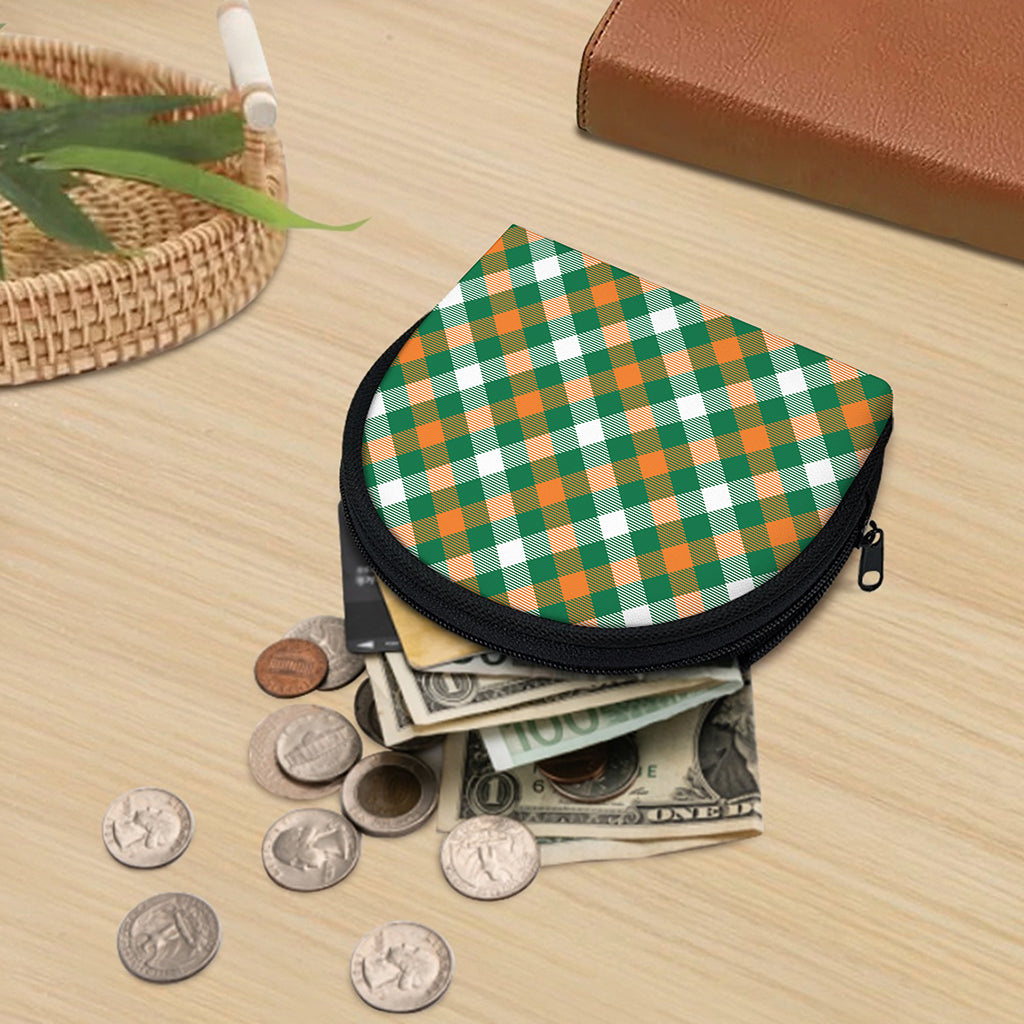 St. Patrick's Day Plaid Pattern Print Coin Purse