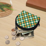 St. Patrick's Day Plaid Pattern Print Coin Purse