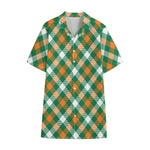 St. Patrick's Day Plaid Pattern Print Cotton Hawaiian Shirt