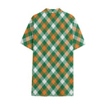 St. Patrick's Day Plaid Pattern Print Cotton Hawaiian Shirt
