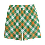 St. Patrick's Day Plaid Pattern Print Cotton Shorts