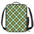 St. Patrick's Day Plaid Pattern Print Crossbody Lunch Bag