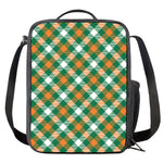 St. Patrick's Day Plaid Pattern Print Crossbody Lunch Bag
