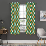 St. Patrick's Day Plaid Pattern Print Curtain