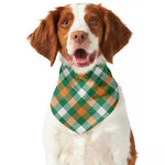 St. Patrick's Day Plaid Pattern Print Dog Bandana