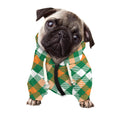 St. Patrick's Day Plaid Pattern Print Dog Zip Up Hoodie