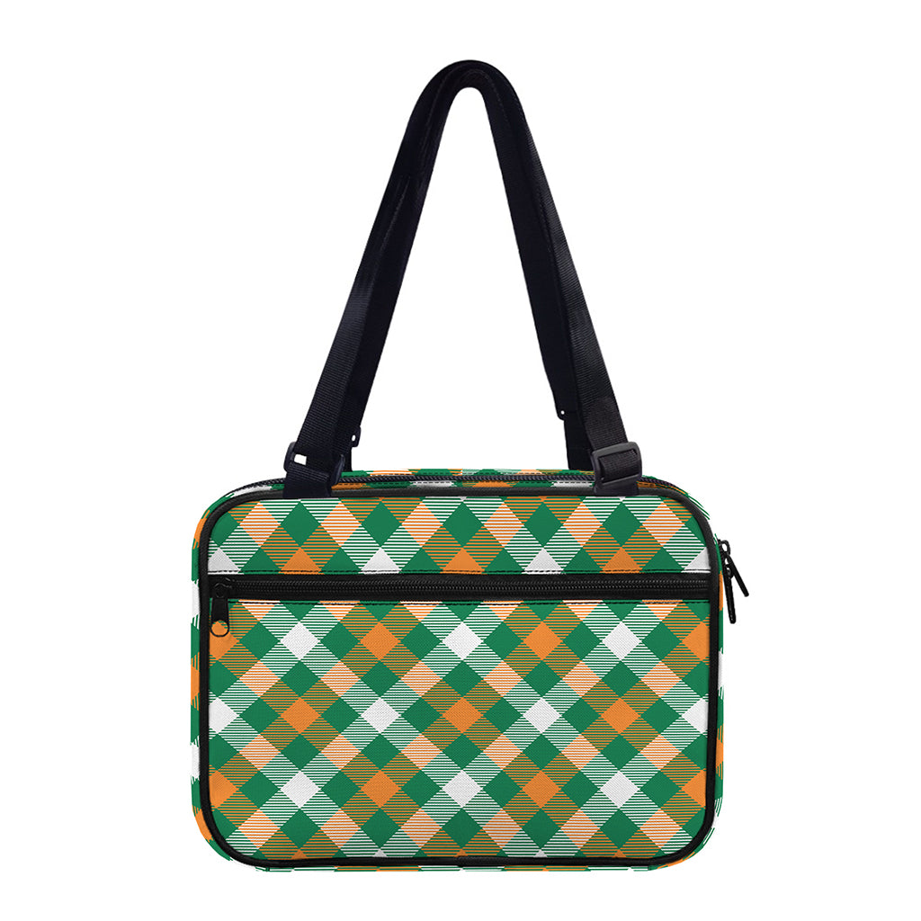 St. Patrick's Day Plaid Pattern Print Double Strap Bible Bag