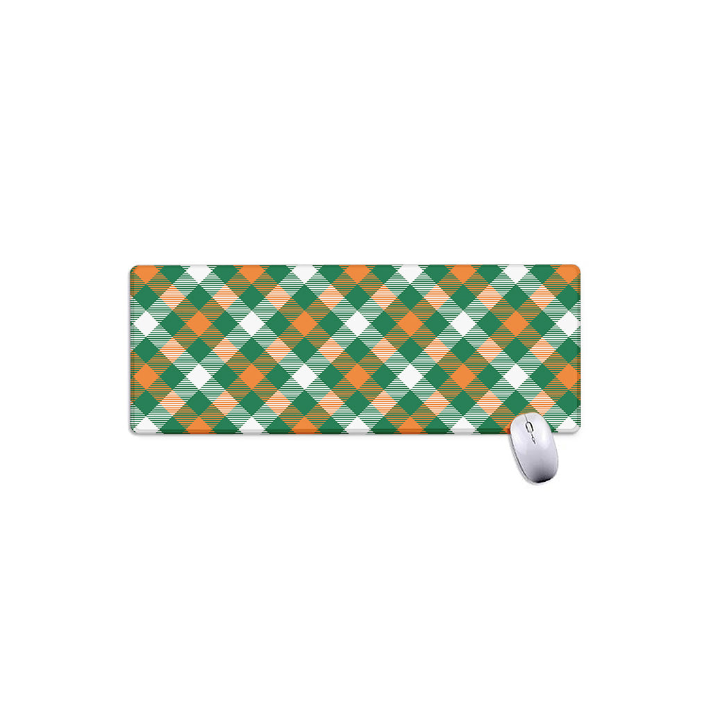 St. Patrick's Day Plaid Pattern Print Extended Mouse Pad