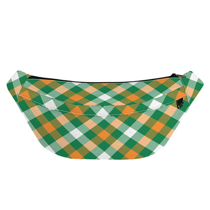 St. Patrick's Day Plaid Pattern Print Fanny Pack
