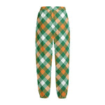 St. Patrick's Day Plaid Pattern Print Fleece Lined Knit Pants