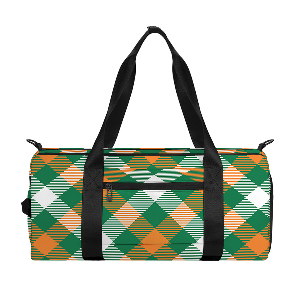 St. Patrick's Day Plaid Pattern Print Gym Bag