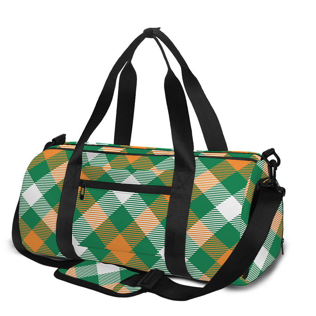 St. Patrick's Day Plaid Pattern Print Gym Bag