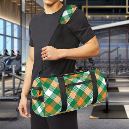 St. Patrick's Day Plaid Pattern Print Gym Bag
