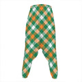 St. Patrick's Day Plaid Pattern Print Hammer Pants
