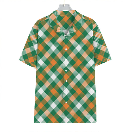 St. Patrick's Day Plaid Pattern Print Hawaiian Shirt