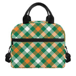 St. Patrick's Day Plaid Pattern Print Insulated Lunch Bag