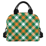 St. Patrick's Day Plaid Pattern Print Insulated Lunch Bag