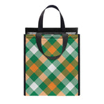 St. Patrick's Day Plaid Pattern Print Insulated Lunch Tote