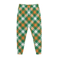 St. Patrick's Day Plaid Pattern Print Jogger Pants