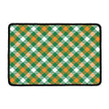 St. Patrick's Day Plaid Pattern Print Kitchen Mat
