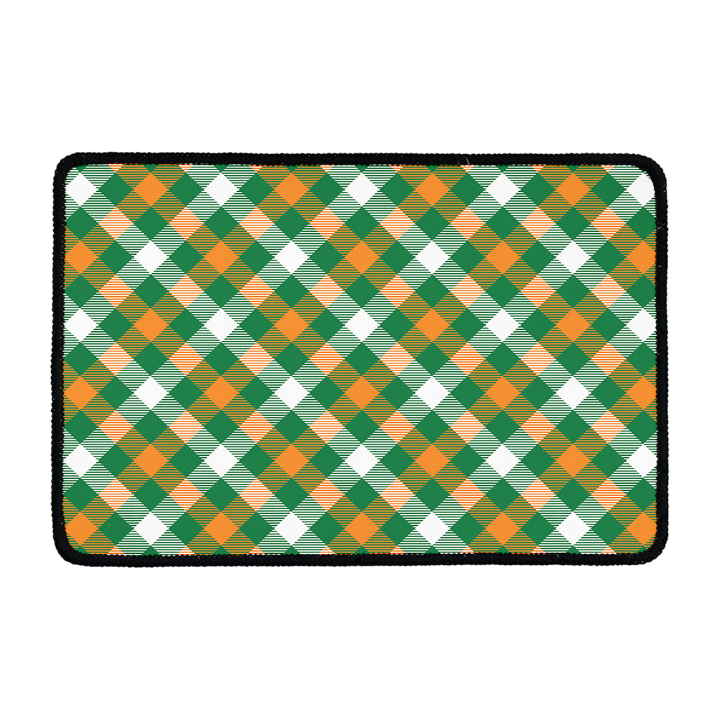 St. Patrick's Day Plaid Pattern Print Kitchen Mat