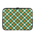 St. Patrick's Day Plaid Pattern Print Laptop Sleeve