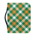 St. Patrick's Day Plaid Pattern Print Leather Bible Cover