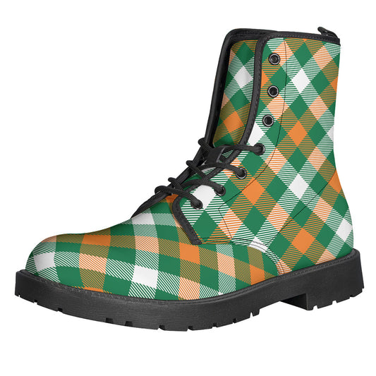St. Patrick's Day Plaid Pattern Print Backpack