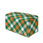 St. Patrick's Day Plaid Pattern Print Leather Tissue Box Cover