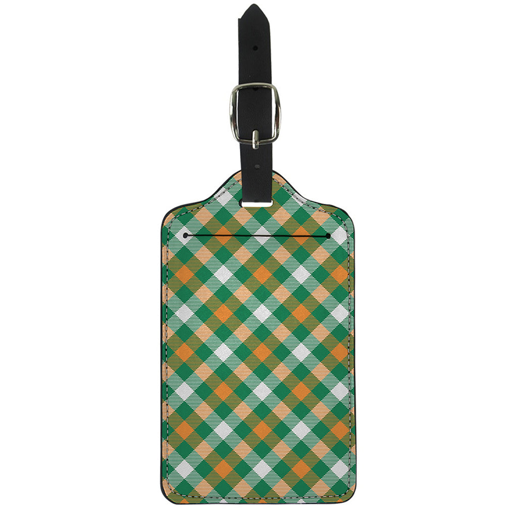 St. Patrick's Day Plaid Pattern Print Luggage Tag