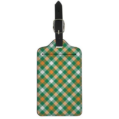 St. Patrick's Day Plaid Pattern Print Luggage Tag
