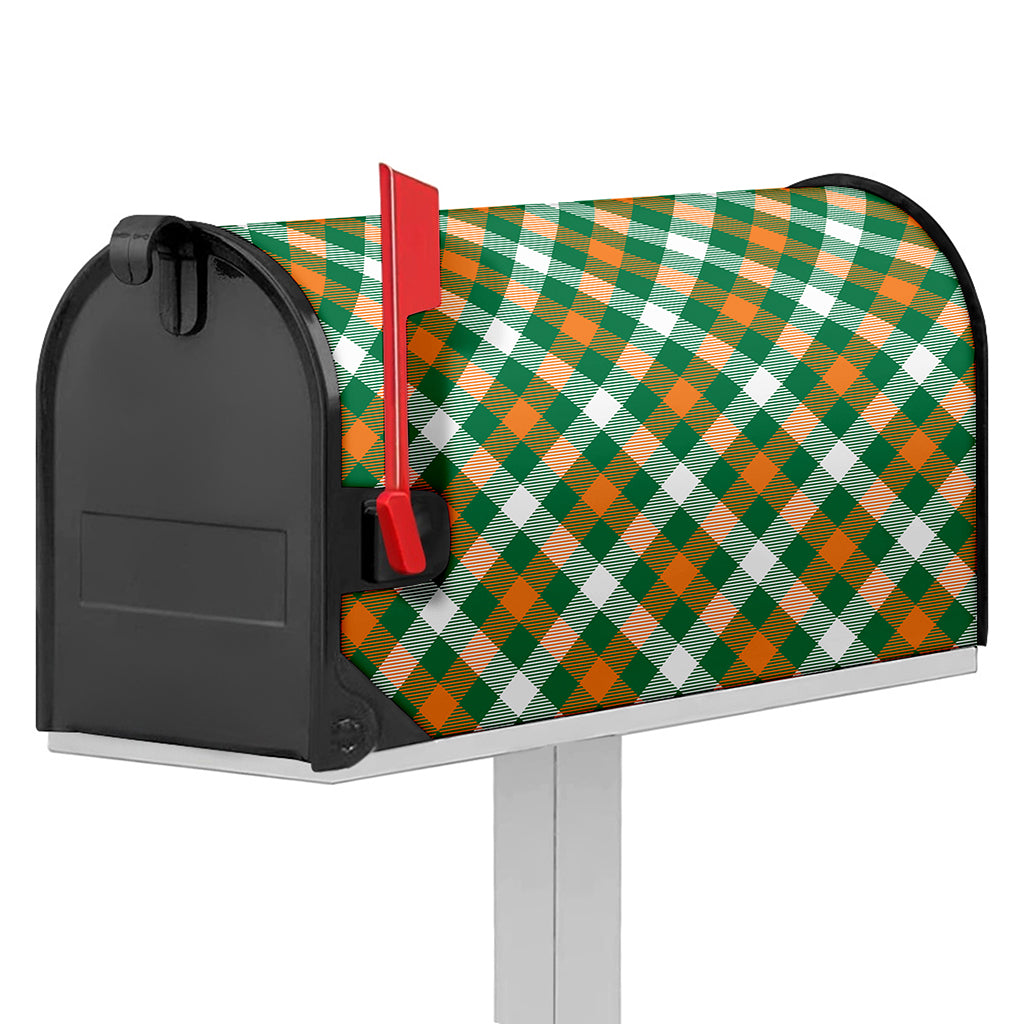 St. Patrick's Day Plaid Pattern Print Mailbox Cover