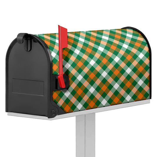 St. Patrick's Day Plaid Pattern Print Mailbox Cover