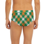 St. Patrick's Day Plaid Pattern Print Men's Briefs