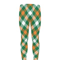 St. Patrick's Day Plaid Pattern Print Men's Leggings
