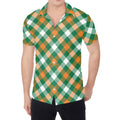 St. Patrick's Day Plaid Pattern Print Men's Shirt