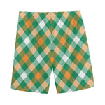 St. Patrick's Day Plaid Pattern Print Men's Sports Shorts